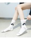 Fashion Long-haired Girl Cotton Geometric Print Cotton Socks