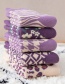 Fashion Leopard Cotton Geometric Print Cotton Socks