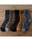 Fashion Coffee Leopard Print Thick Socks