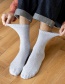 Fashion Light Gray Line-up Thickened Tube Socks