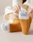 Fashion Turmeric Coral Fleece Cat Claw Socks