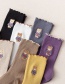 Fashion Khaki Bear Embroidered Wood Ear Socks