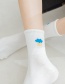 Fashion Lightning Cotton Geometric Embroidered Tube Socks