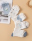 Fashion Whole Body Florets Printed Seersucker Socks