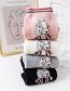Fashion Pink Cartoon Rabbit Embroidered Tube Socks