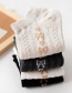 Fashion Khaki Love Bow Embroidered Boat Socks