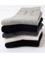 Fashion Dark Gray Cotton Knitted Tube Socks