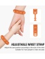 Fashion Orange 14 Generation Double Buckle Straight Bracelet Silicone Pressure Relief Bracelet