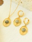 Fashion Golden-2 Titanium Steel Diamond Cross Earrings