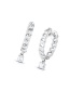 Fashion Silver Copper Inlaid Zirconium Twisted Earrings