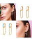 Fashion White Copper Drop Oil Chain Tassel Earrings