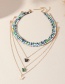 Fashion Color Alloy Butterfly Soft Ceramic Double Necklace