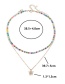 Fashion Color Alloy Butterfly Soft Ceramic Double Necklace