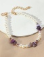 Fashion Purple Special Shaped Pearl Crushed Stone Beaded Bracelet