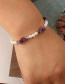 Fashion Purple Special Shaped Pearl Crushed Stone Beaded Bracelet