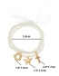 Fashion Gold Alloy Butterfly Flower Airplane Pearl Beaded Bracelet