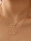 Fashion 222 Alloy Alphanumeric Necklace Set