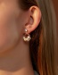Fashion Gold Geometric Pearl Double Circle Stud Earrings