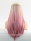 Fashion Photo Color Gradient Long Straight Hair Synthetic Headgear