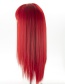 Fashion Red High Temperature Silk Chemical Fiber Long Straight Hair Wig