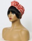 Fashion Black Turban Flower Bud Drawstring Wig Headgear