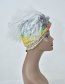 Fashion Silver Color White African Small Curly Wig Headgear
