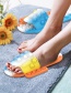 Fashion Dyeing Silicone Slippers Decompression Toy