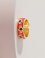 Fashion Gold Color Copper Drop Oil Inlaid Zirconium Eye Ring