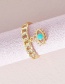 Fashion Gold Color Copper Plated Real Gold Hollow Chain Eye Ring