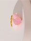 Fashion Pink Copper Drip Oil Thread Ring