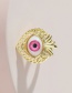 Fashion Gold Color Copper Drip Oil Eye Ring
