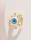 Fashion Gold Color Copper Plated Real Gold Eye Ring