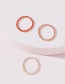 Fashion Color Alloy Inlaid Rhinestone Chain Ring Set