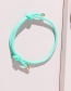 Fashion Blue+green String Braided And Knotted Bracelet Set