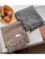 Fashion Coffee Beige Houndstooth Print Patch Scarf
