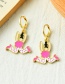 Fashion Red Alloy Dripping Girl Earrings