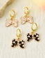 Fashion Red Alloy Drop Oil Bow Earrings