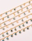 Fashion Golden-3 Copper Drop Oil Eyes Love Heart Pendant Chain Accessories (100cm)