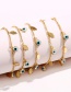 Fashion Golden-3 Copper Drop Oil Eyes Love Heart Pendant Chain Accessories (100cm)