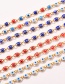 Fashion Royal Blue Copper Dripping Eye Chain Accessories (100cm)