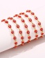 Fashion Red Copper Dripping Eye Chain Accessories (100cm)