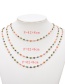 Fashion Color-3 Copper Dripping Eyes Necklace (62cm)