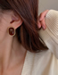 Fashion 2#arc Alloy Geometric Oil Drip Arc Earrings
