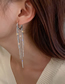 Fashion Silver Color Alloy Diamond Tassel Earrings
