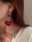 Fashion 3#ear Hook Section-bow Flocking Bow Pearl Tassel Earrings