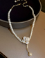 Fashion Pearl Love Diamond And Pearl Double Circle Love Necklace