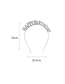 Fashion Silver Color Alloy Diamond Letter Headband