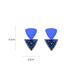 Fashion Blue Alloy Diamond-studded Triangle Earrings