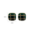 Fashion Green Flocking Well-shaped Square Earrings