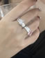 Fashion Transparent Diamond Tin Foil Silver Plated Inlaid Zirconium Chain Ring
